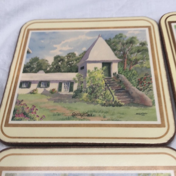 Set Of 6 Pimpernel Coasters Bermuda National Trust Cottages NWOT - Picture 9 of 10